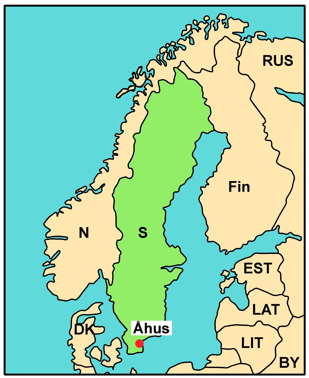 Map of 23rd EFOL Sweden 2016